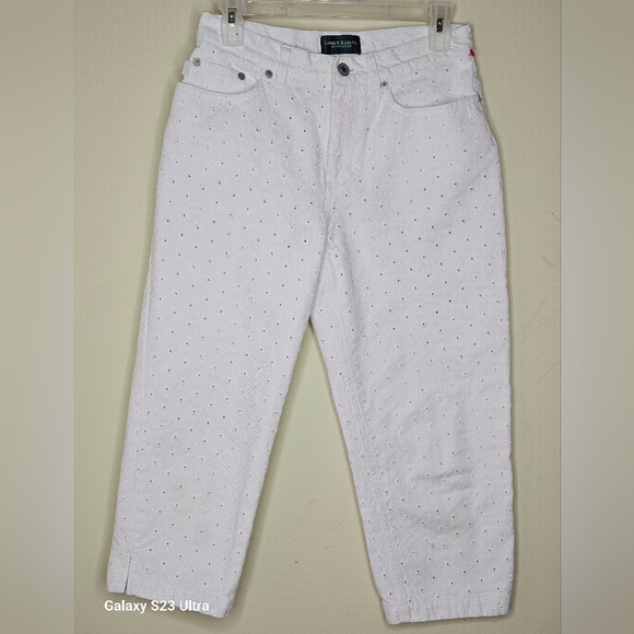 Ralph Lauren Pants - Lauren Jeans Co. Ralph Lauren White Eyelet Women Jeans